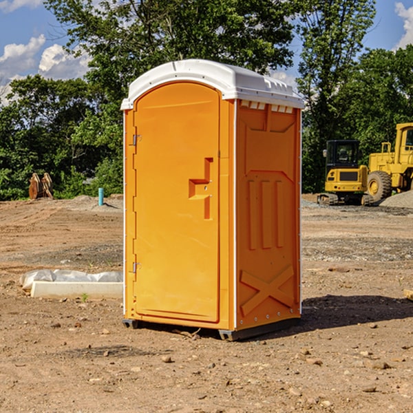 how often are the portable restrooms cleaned and serviced during a rental period in Baden PA